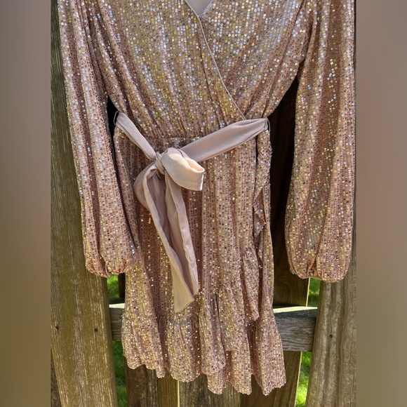 Lauren Conrad Gold Sequin Ruffle Dress - Picture 9 of 9